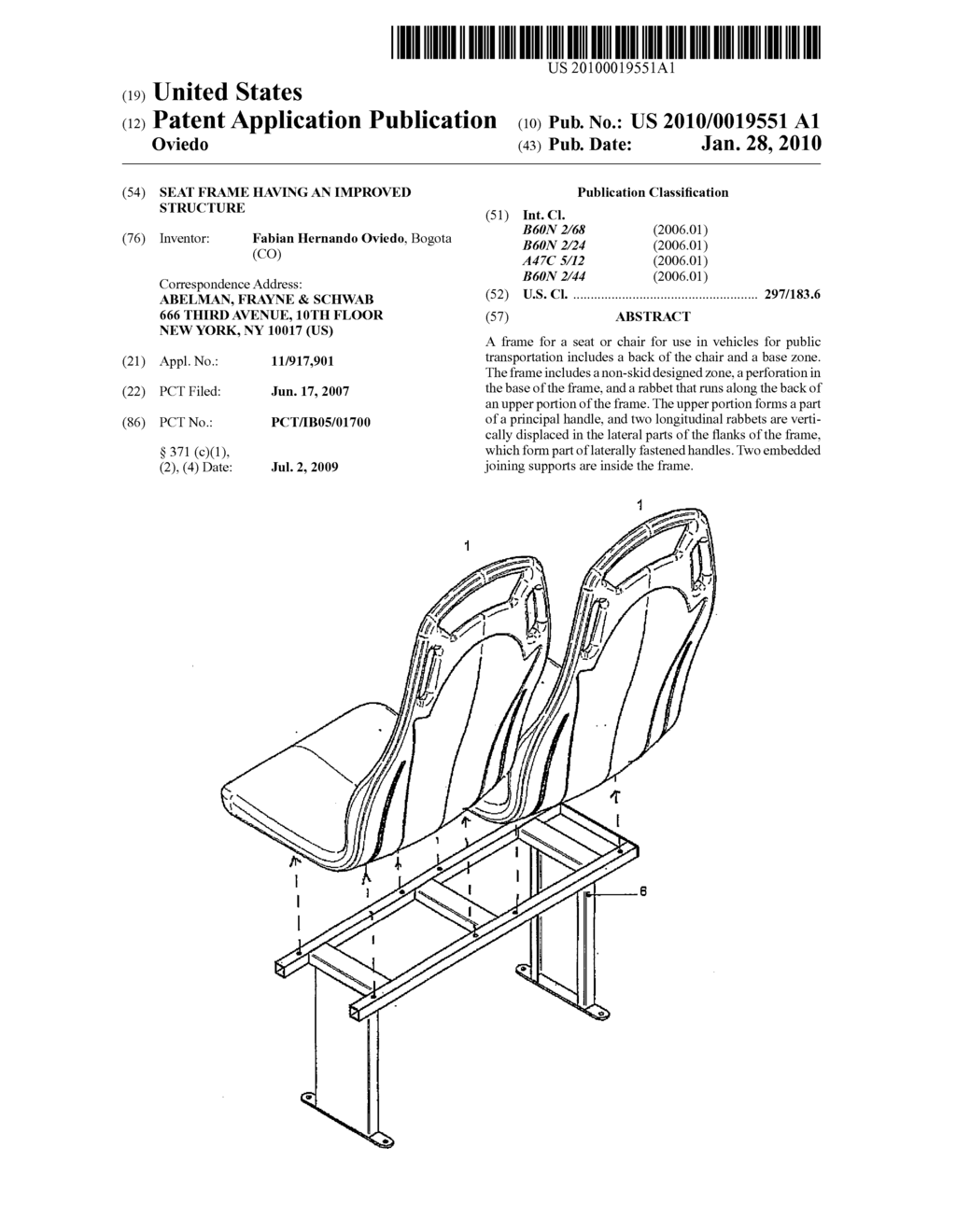  SEAT FRAME HAVING AN IMPROVED STRUCTURE - diagram, schematic, and image 01