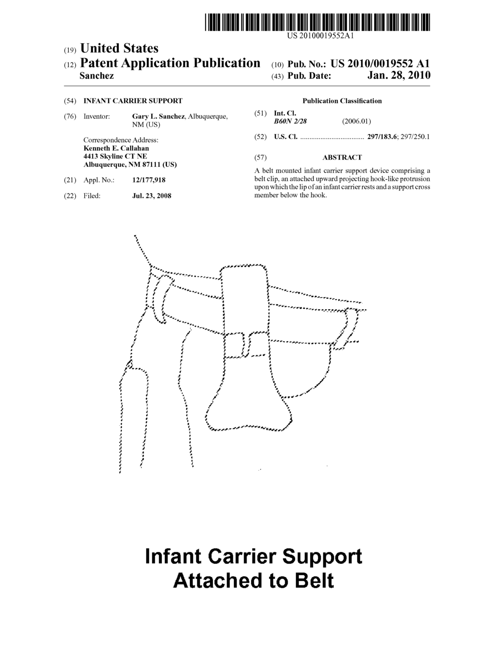 Infant Carrier Support - diagram, schematic, and image 01