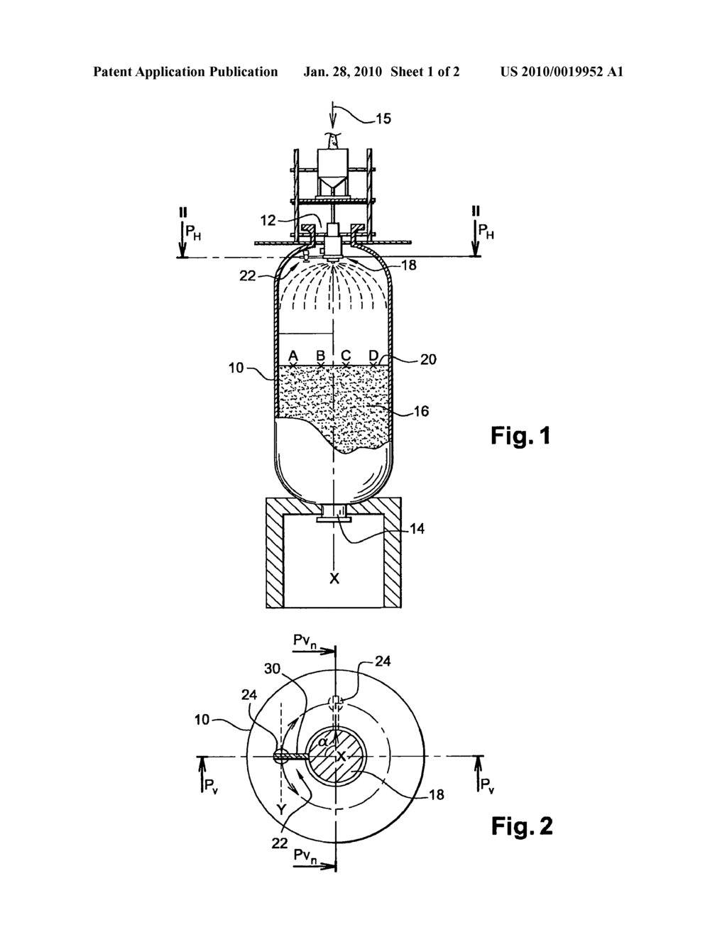 SYSTEM FOR DETERMINING RELIEF ON A GRANULE FILLING SURFACE IN A PETROCHEMICAL REACTOR - diagram, schematic, and image 02