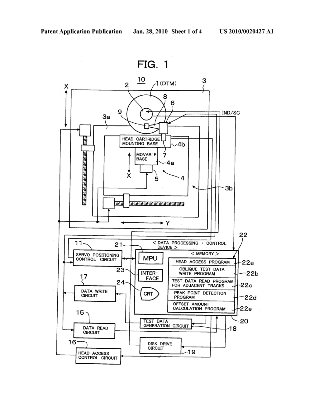 METHOD FOR MEASURING OFFSET AMOUNT BETWEEN HEADS IN A COMPOSITE MAGNETIC HEAD AND A MEASURING DEVICE USING THE METHOD - diagram, schematic, and image 02