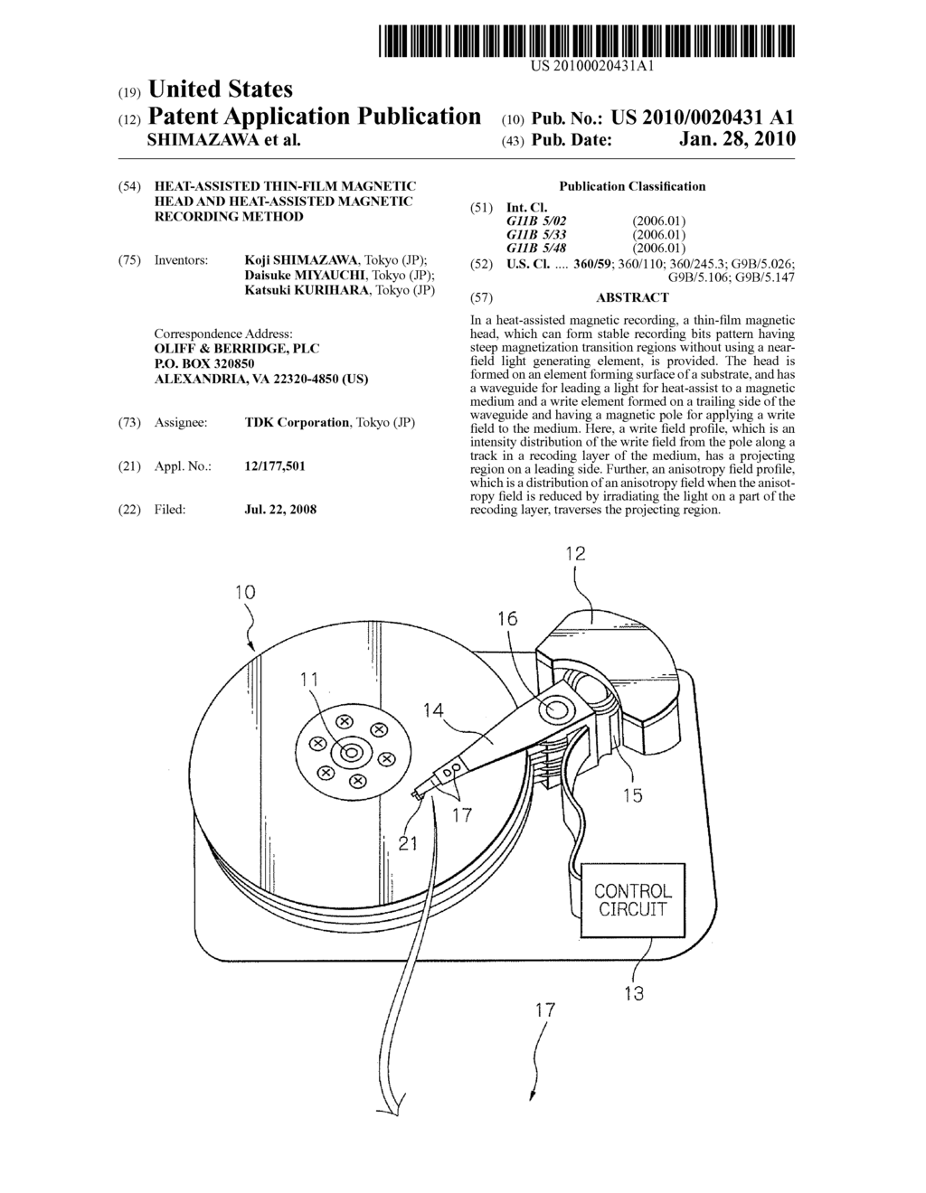 HEAT-ASSISTED THIN-FILM MAGNETIC HEAD AND HEAT-ASSISTED MAGNETIC RECORDING METHOD - diagram, schematic, and image 01