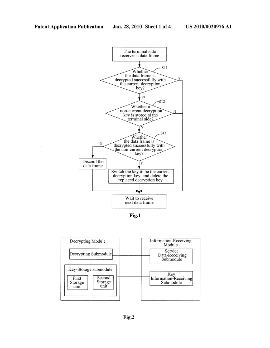  METHOD OF DECRYPTION KEY SWITCHING, A DECRYPTION DEVICE AND A TERMINAL EQUIPMENT - diagram, schematic, and image 02