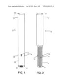 Method and apparatus for allowing future installation of wires, cables, fibers and the like within a structure. diagram and image