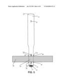 Method and apparatus for allowing future installation of wires, cables, fibers and the like within a structure. diagram and image