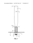 Method and apparatus for allowing future installation of wires, cables, fibers and the like within a structure. diagram and image