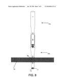 Method and apparatus for allowing future installation of wires, cables, fibers and the like within a structure. diagram and image