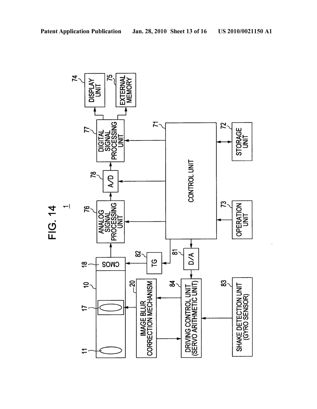 Image blur correction unit, lens barrel device, and camera apparatus - diagram, schematic, and image 14