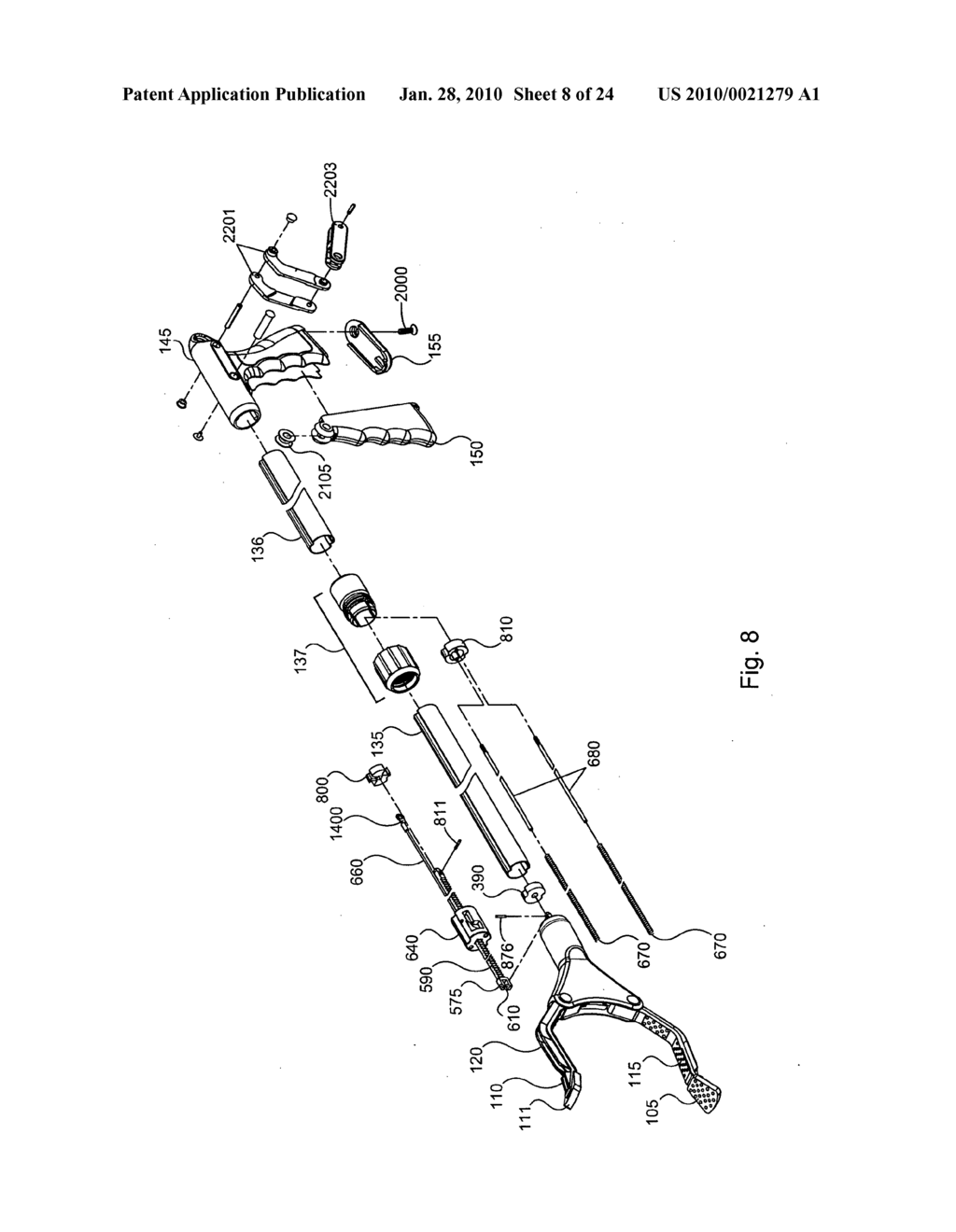 Pick up device with telescoping tube - diagram, schematic, and image 09