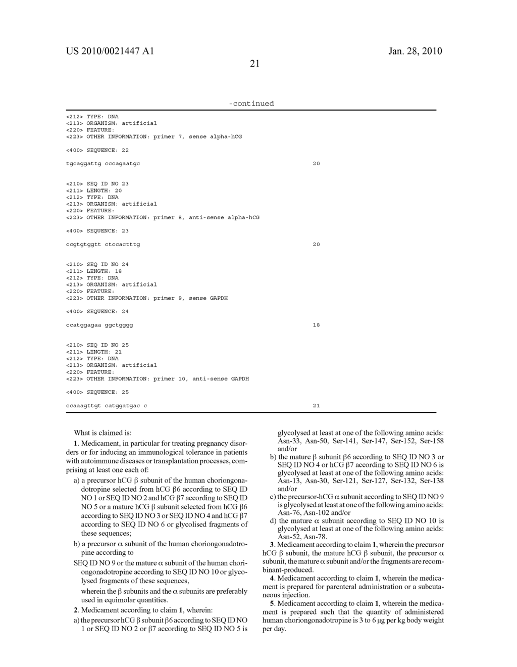 Medicament for Treating Problems Relating to Fertility and Pregnancy, and Autoimmune Diseases, and for Inducing an Immunological Tolerance in Transplant Patients, and Method for Producing Said Medicament - diagram, schematic, and image 39