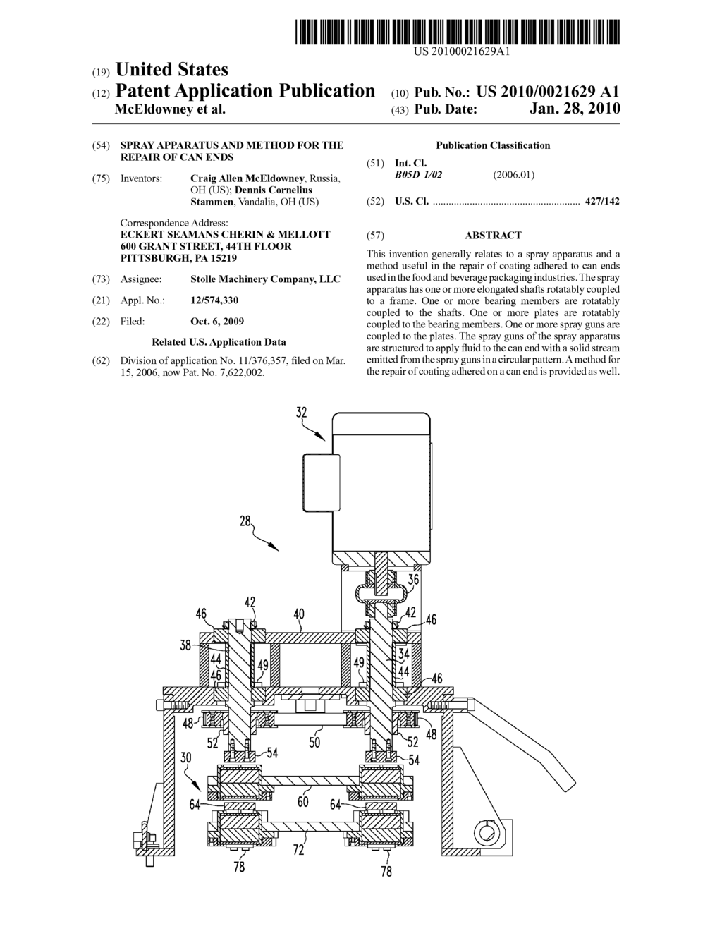 SPRAY APPARATUS AND METHOD FOR THE REPAIR OF CAN ENDS - diagram, schematic, and image 01