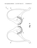 Absorbent pad for underwire brassiere diagram and image