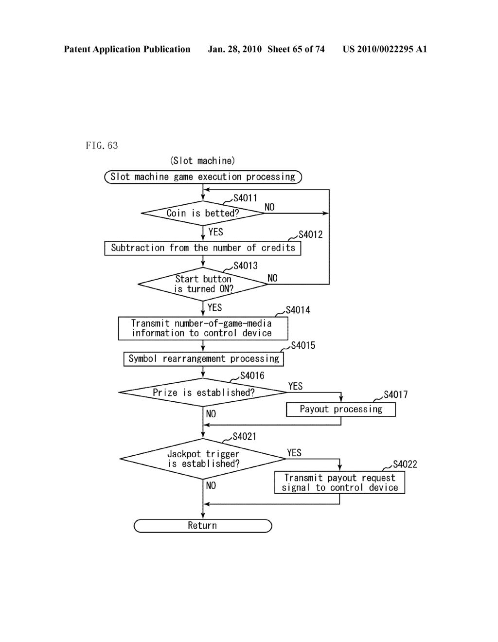 GAMING SYSTEM HAVING A PLURALITY OF GAMING MACHINES LINKED BY NETWORK AND CONTROL METHOD THEREOF - diagram, schematic, and image 66