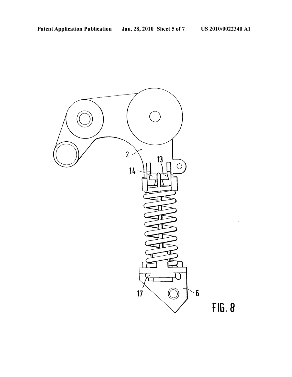 TENSIONING DEVICE FOR A TRACTION MECHANISM, PARTICULARLY A BELT OR A CHAIN - diagram, schematic, and image 06