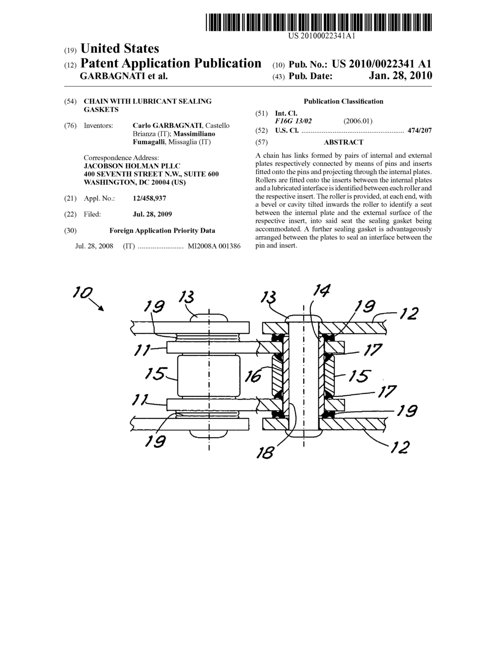 Chain With Lubricant sealing gaskets - diagram, schematic, and image 01