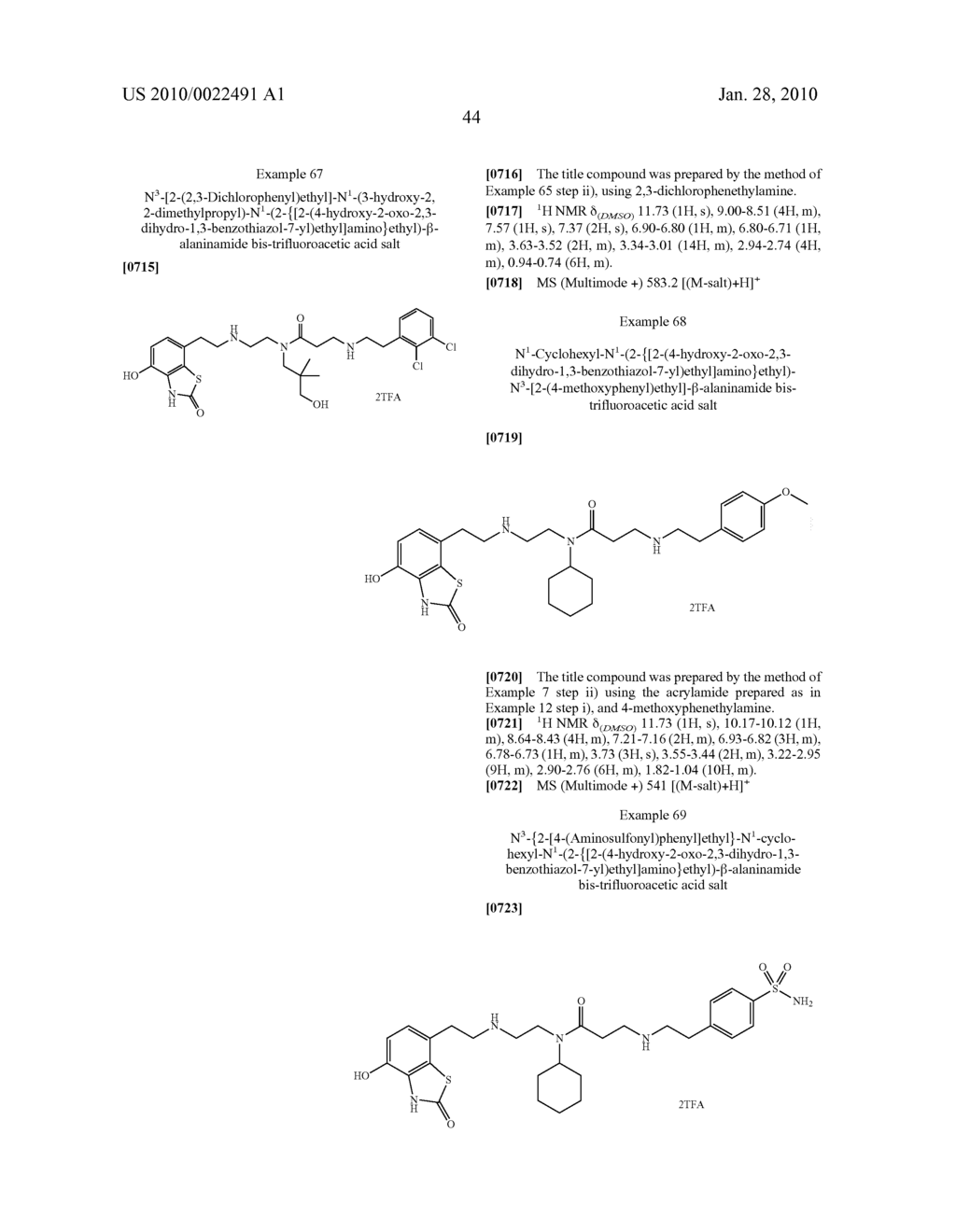 4-HYDROXY-2-OXO-2,3-DIHYDRO-1,3-BENZOTHIAZOL-7YL COMPOUNDS FOR MODULATION OF B2-ADRENORECEPTOR ACTIVITY - diagram, schematic, and image 45