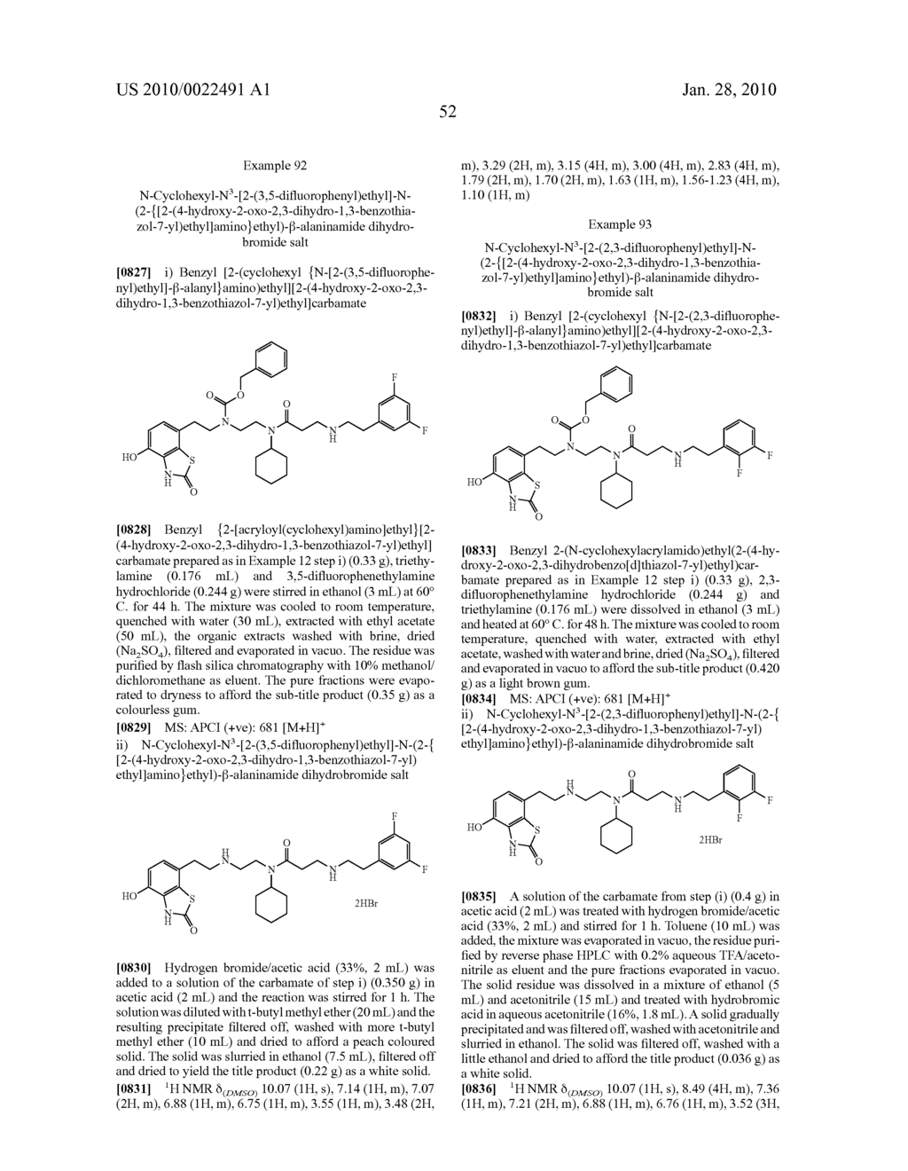 4-HYDROXY-2-OXO-2,3-DIHYDRO-1,3-BENZOTHIAZOL-7YL COMPOUNDS FOR MODULATION OF B2-ADRENORECEPTOR ACTIVITY - diagram, schematic, and image 53