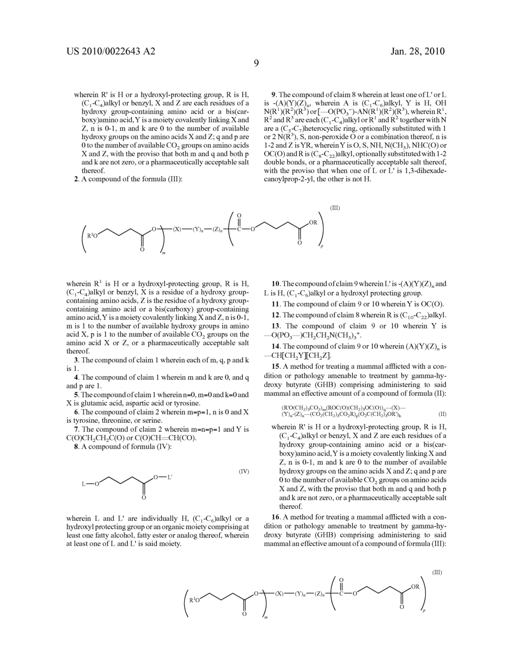 GAMMA-HYDROXYBUTYRATE COMPOSITIONS CONTAINING CARBOHYDRATE, LIPID OR AMINO ACID CARRIERS - diagram, schematic, and image 15