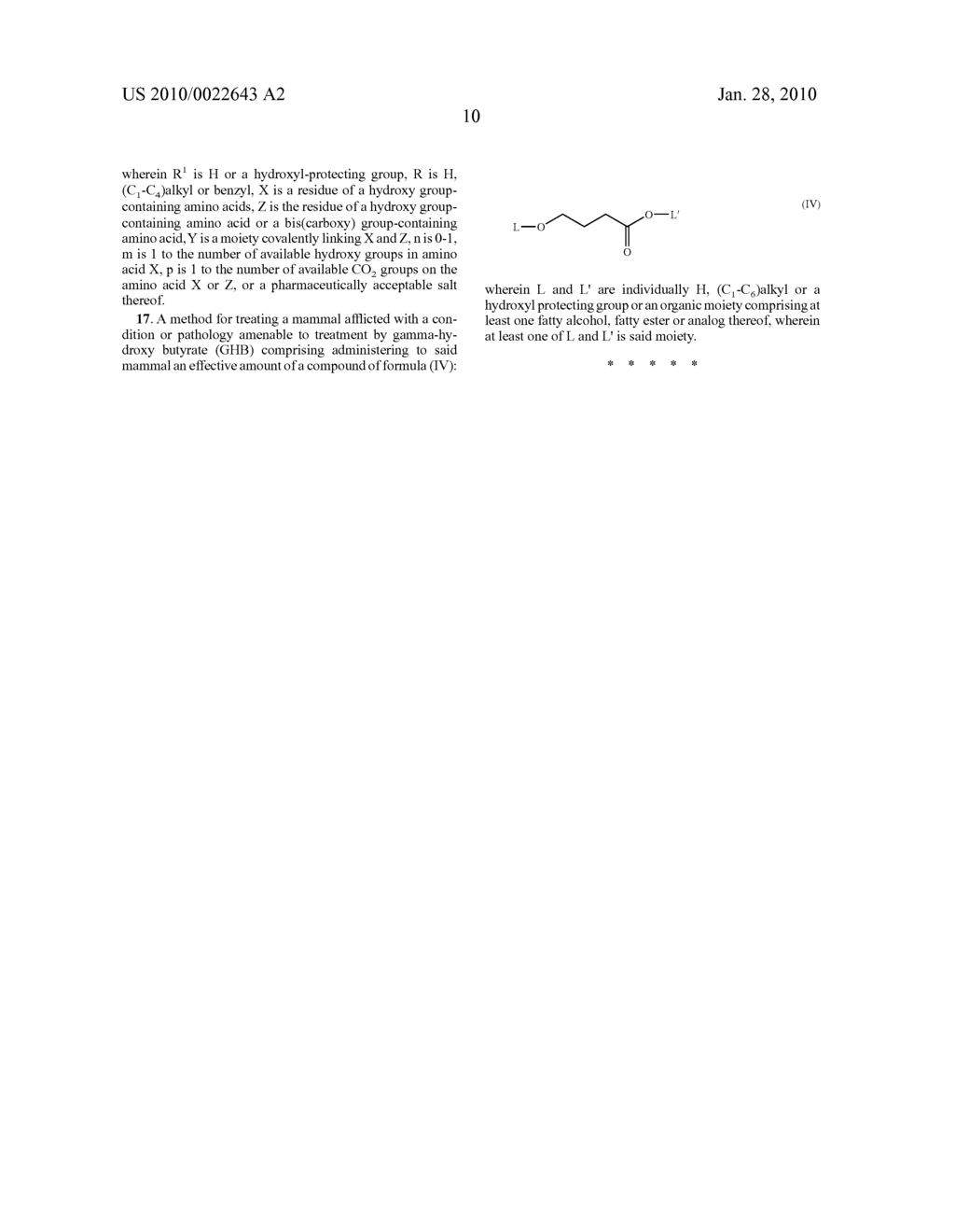 GAMMA-HYDROXYBUTYRATE COMPOSITIONS CONTAINING CARBOHYDRATE, LIPID OR AMINO ACID CARRIERS - diagram, schematic, and image 16