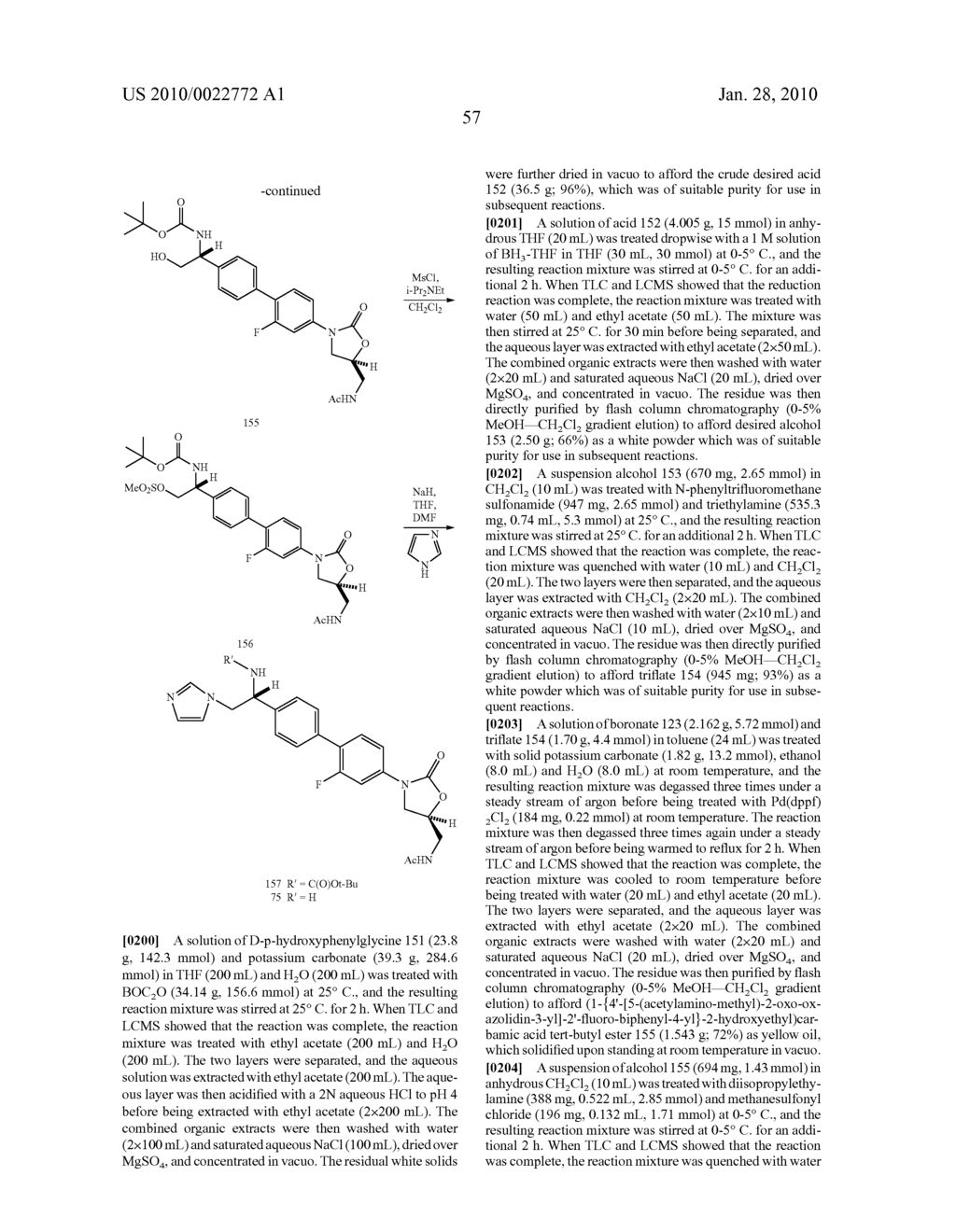 PROCESS FOR THE SYNTHESIS OF BIARYL OXAZOLIDNONES - diagram, schematic, and image 58
