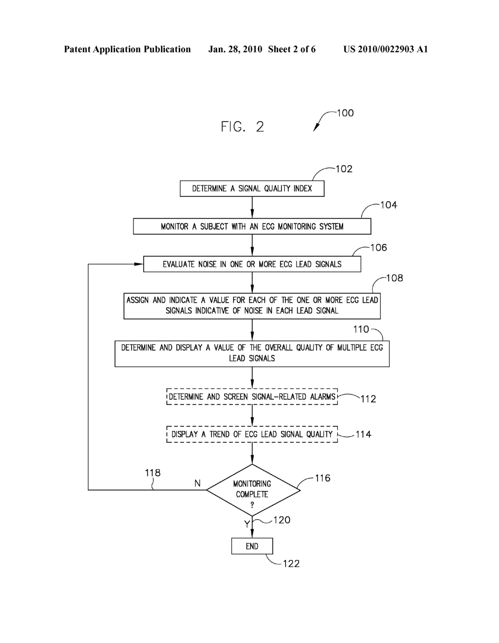 SYSTEM AND METHOD FOR SIGNAL QUALITY INDICATION AND FALSE ALARM REDUCTION IN ECG MONITORING SYSTEMS - diagram, schematic, and image 03