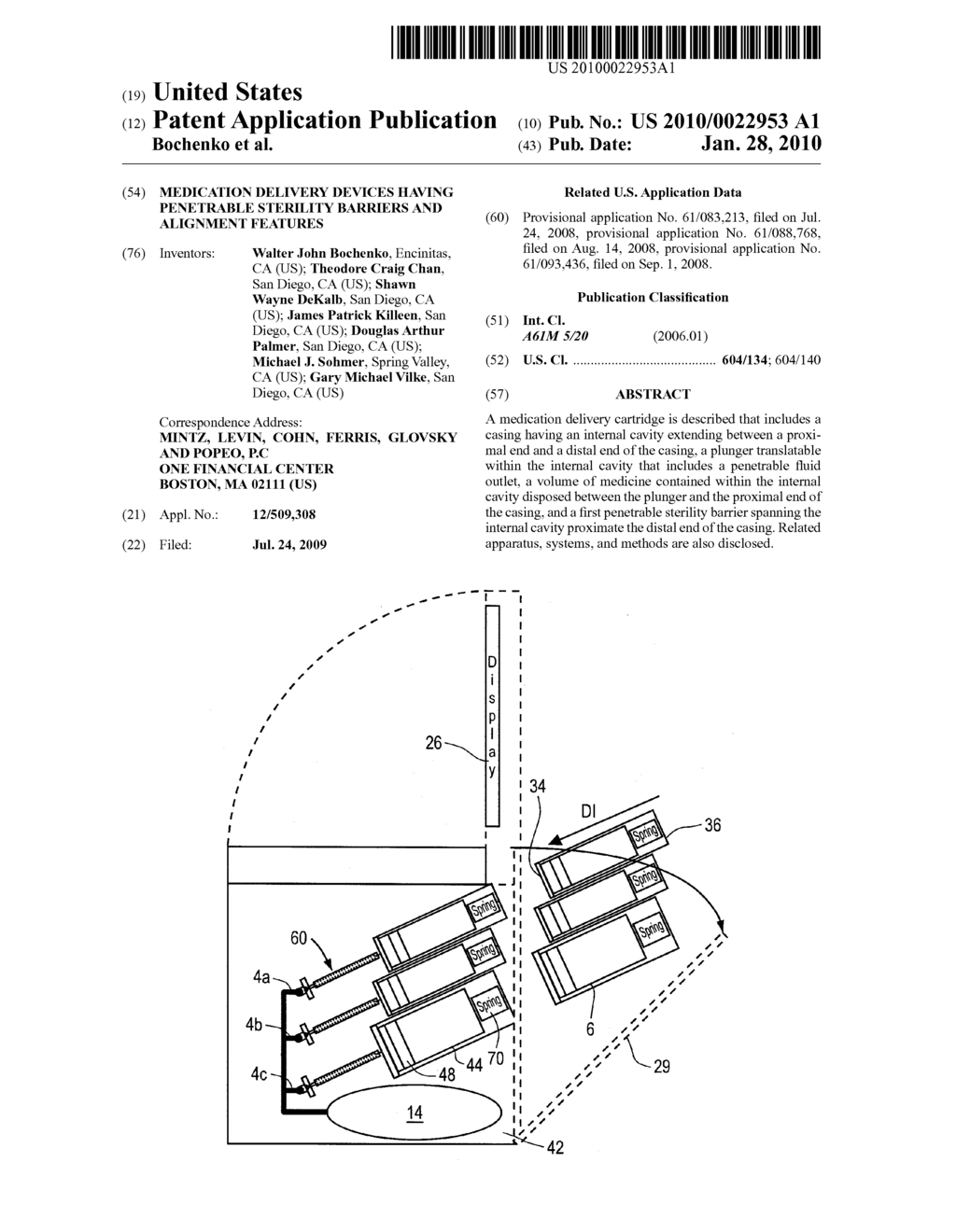 MEDICATION DELIVERY DEVICES HAVING PENETRABLE STERILITY BARRIERS AND ALIGNMENT FEATURES - diagram, schematic, and image 01