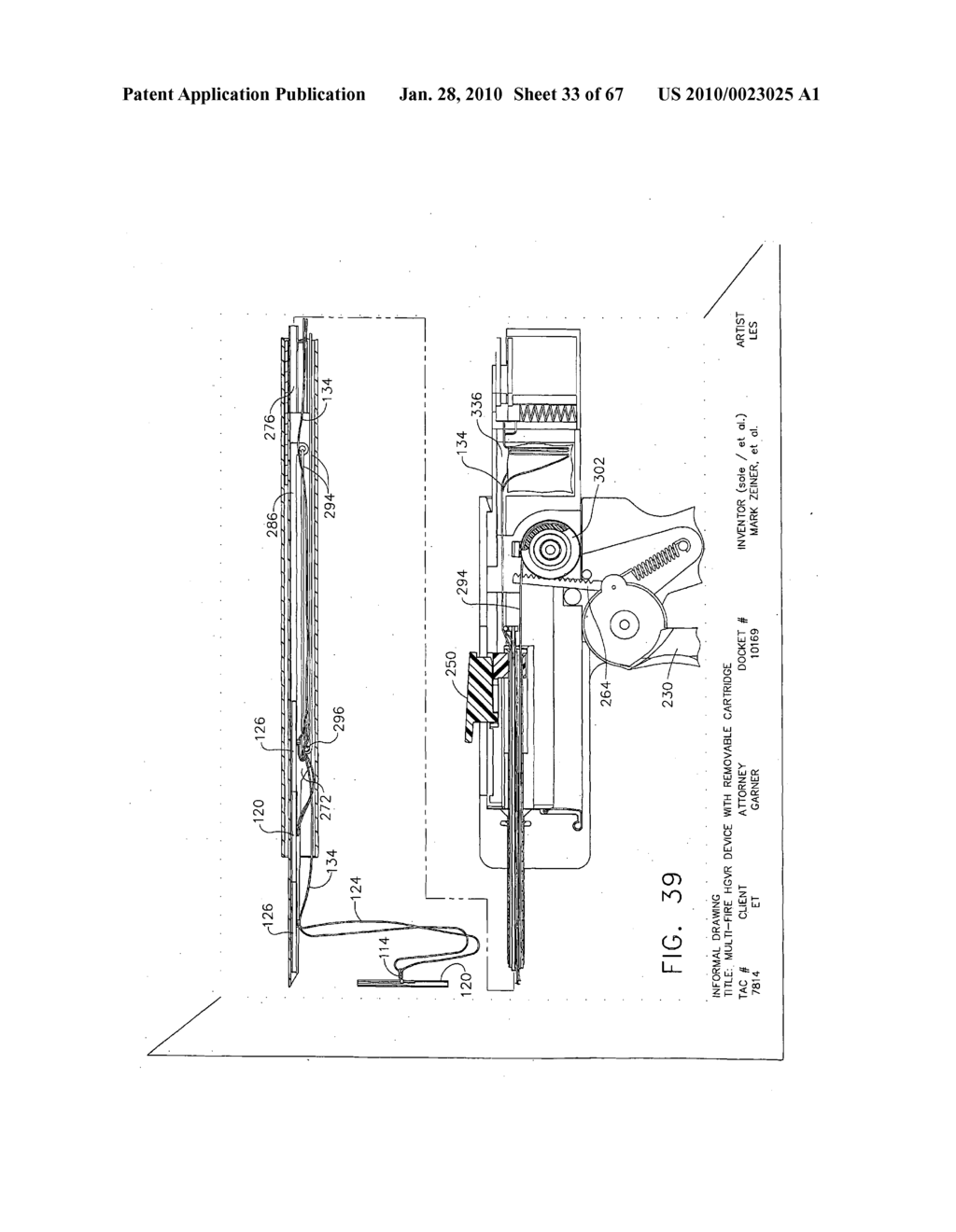 Reloadable laparoscopic fastener deploying device with disposable cartridge for use in a gastric volume reduction procedure - diagram, schematic, and image 34