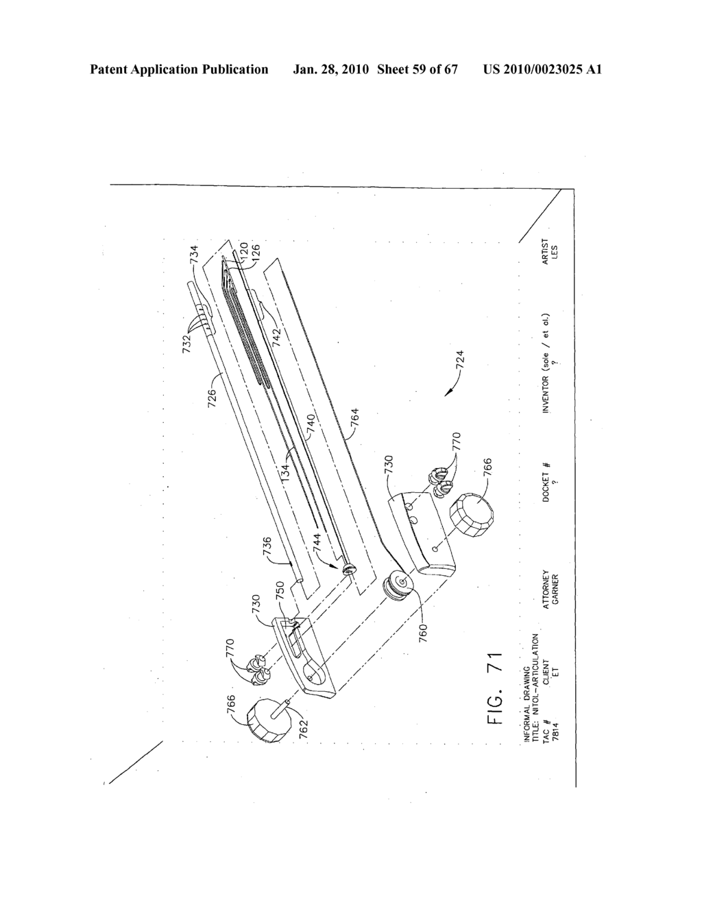 Reloadable laparoscopic fastener deploying device with disposable cartridge for use in a gastric volume reduction procedure - diagram, schematic, and image 60