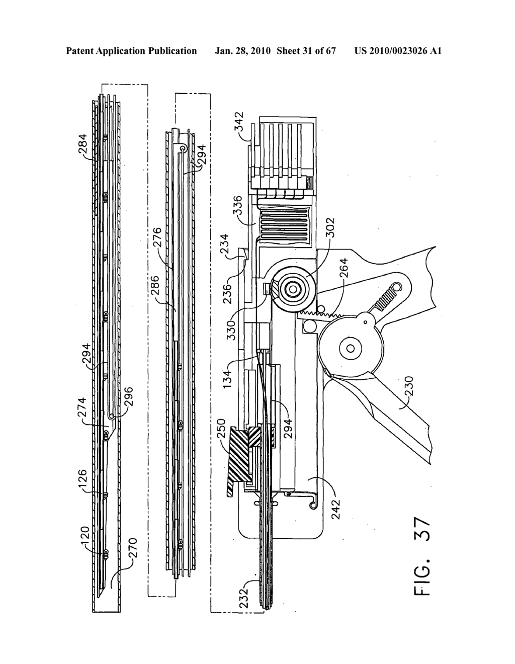RELOADABLE LAPAROSCOPIC FASTENER DEPLOYING DEVICE WITH DISPOSABLE CARTRIDGE FOR USE IN A GASTRIC VOLUME REDUCTION PROCEDURE - diagram, schematic, and image 32