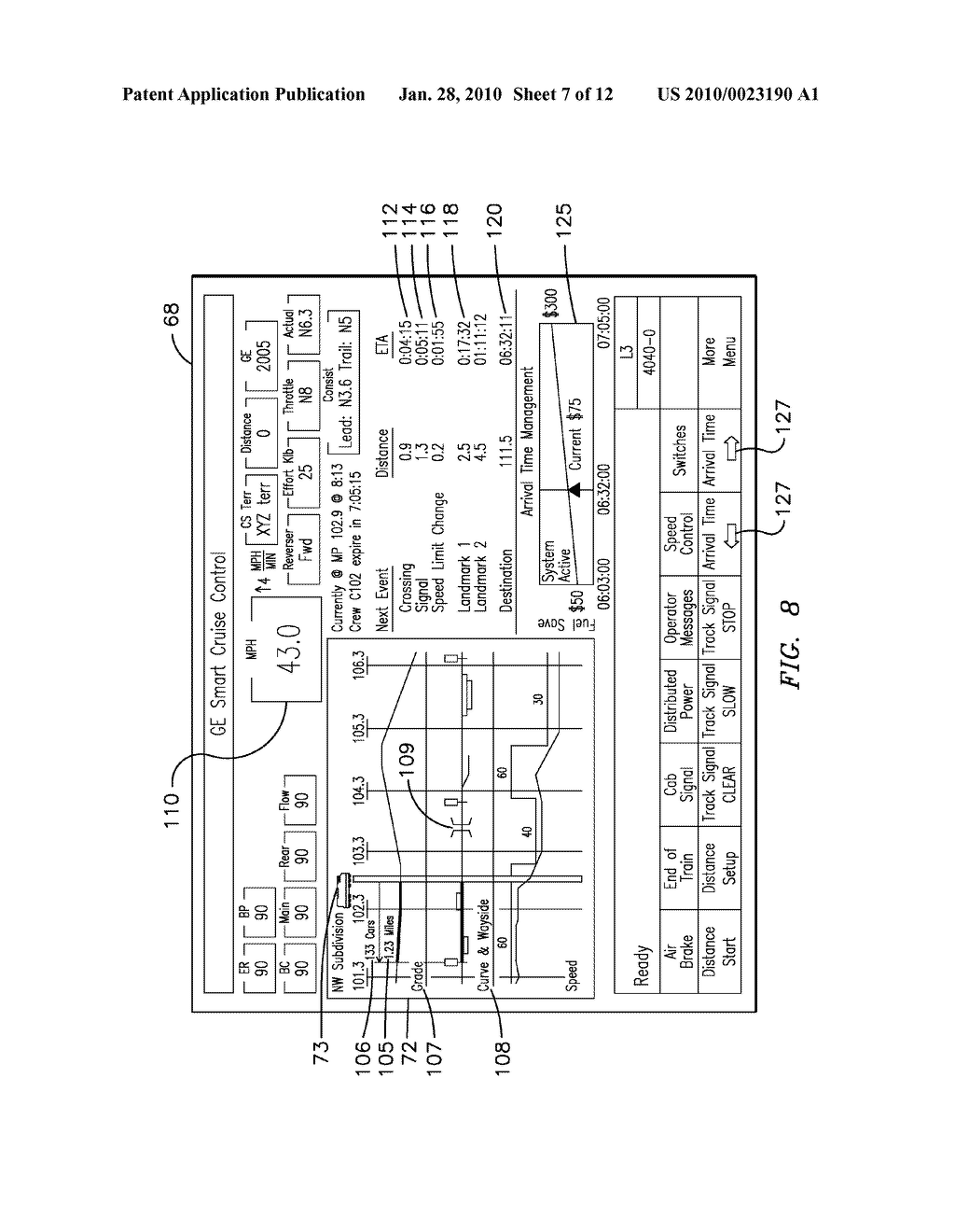 TRIP OPTIMIZER METHOD, SYSTEM AND COMPUTER SOFTWARE CODE FOR OPERATING A RAILROAD TRAIN TO MINIMIZE WHEEL AND TRACK WEAR - diagram, schematic, and image 08