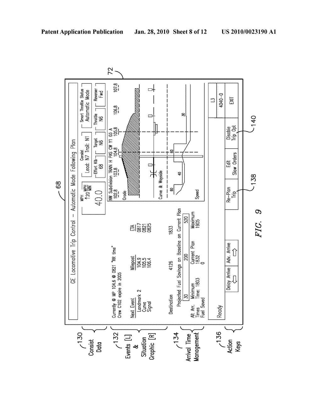 TRIP OPTIMIZER METHOD, SYSTEM AND COMPUTER SOFTWARE CODE FOR OPERATING A RAILROAD TRAIN TO MINIMIZE WHEEL AND TRACK WEAR - diagram, schematic, and image 09