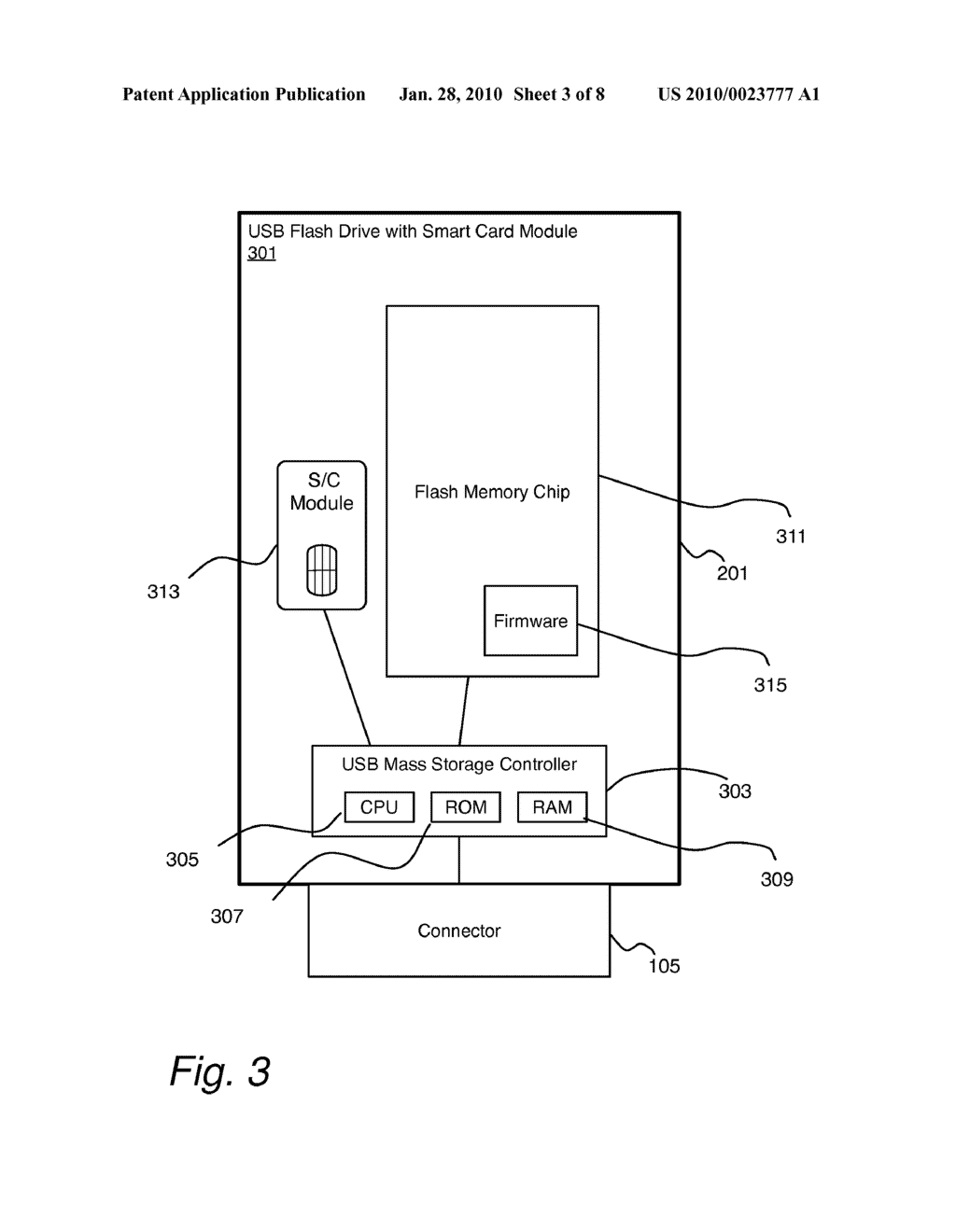 SYSTEM AND METHOD FOR SECURE FIRMWARE UPDATE OF A SECURE TOKEN HAVING A FLASH MEMORY CONTROLLER AND A SMART CARD - diagram, schematic, and image 04