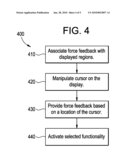 INTELLIGENT USER INTERFACE USING ON-SCREEN FORCE FEEDBACK AND METHOD OF USE diagram and image