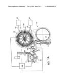 METHOD OF OPERATING A SHRINK WRAPPING MACHINE IN A CONTAINER FILLING PLANT FOR DISPOSING PORTIONS OF PATTERNS AT A SUBSTANTIALLY PREDETERMINED LOCATION AND ORIENTATION ON EACH SHRINK WRAPPED FLAT OF CONTAINERS, BEFORE AND AFTER A ROLLER EXCHANGE, AND APPARATUS THEREFOR diagram and image