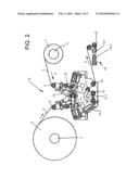 METHOD OF OPERATING A SHRINK WRAPPING MACHINE IN A CONTAINER FILLING PLANT FOR DISPOSING PORTIONS OF PATTERNS AT A SUBSTANTIALLY PREDETERMINED LOCATION AND ORIENTATION ON EACH SHRINK WRAPPED FLAT OF CONTAINERS, BEFORE AND AFTER A ROLLER EXCHANGE, AND APPARATUS THEREFOR diagram and image