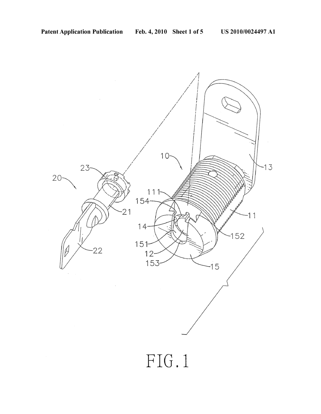 LOCK ASSEMBLY WITH PICKING RESISTANT SHIELD - diagram, schematic, and image 02