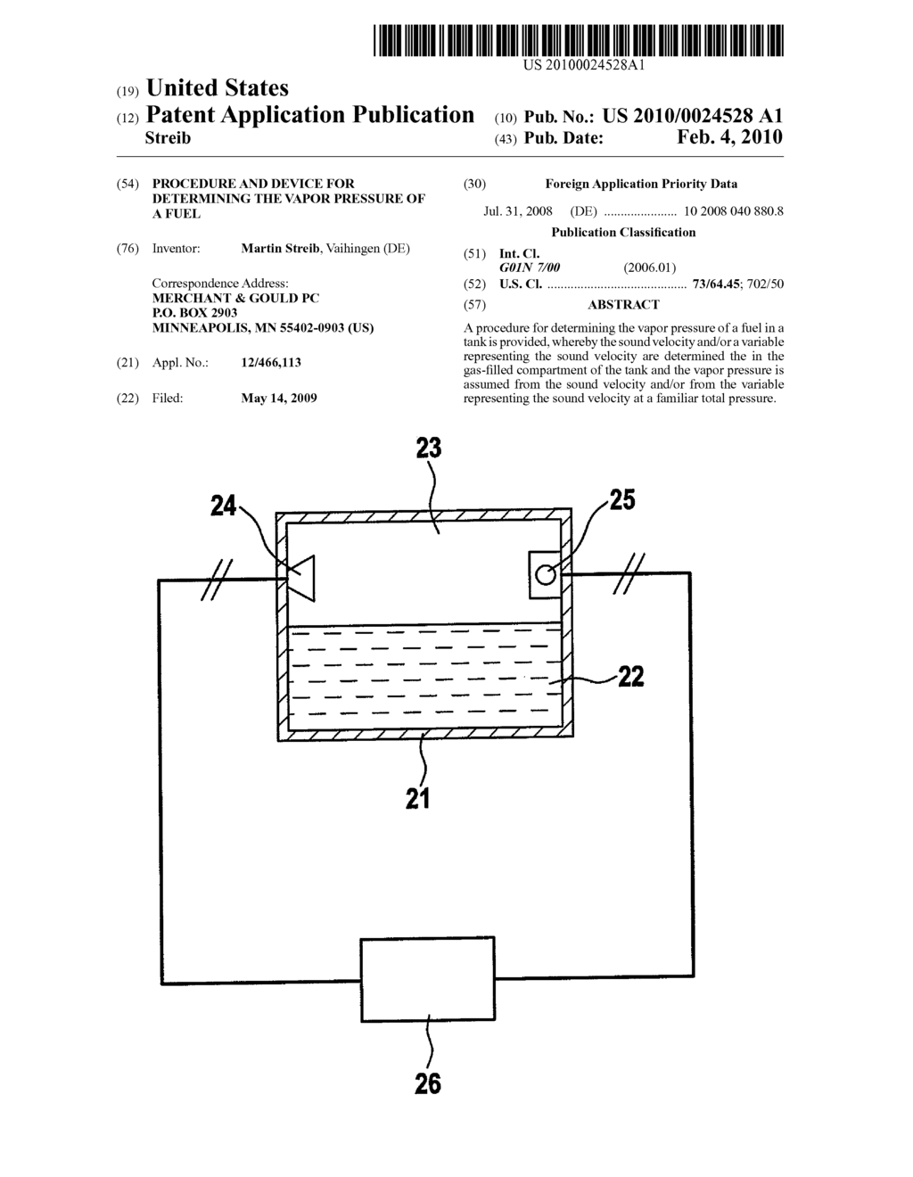 PROCEDURE AND DEVICE FOR DETERMINING THE VAPOR PRESSURE OF A FUEL - diagram, schematic, and image 01