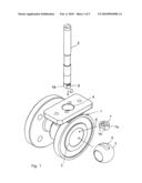 Simple axial locking of a valve shaft diagram and image