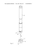 Simple axial locking of a valve shaft diagram and image