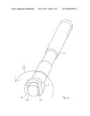 Simple axial locking of a valve shaft diagram and image