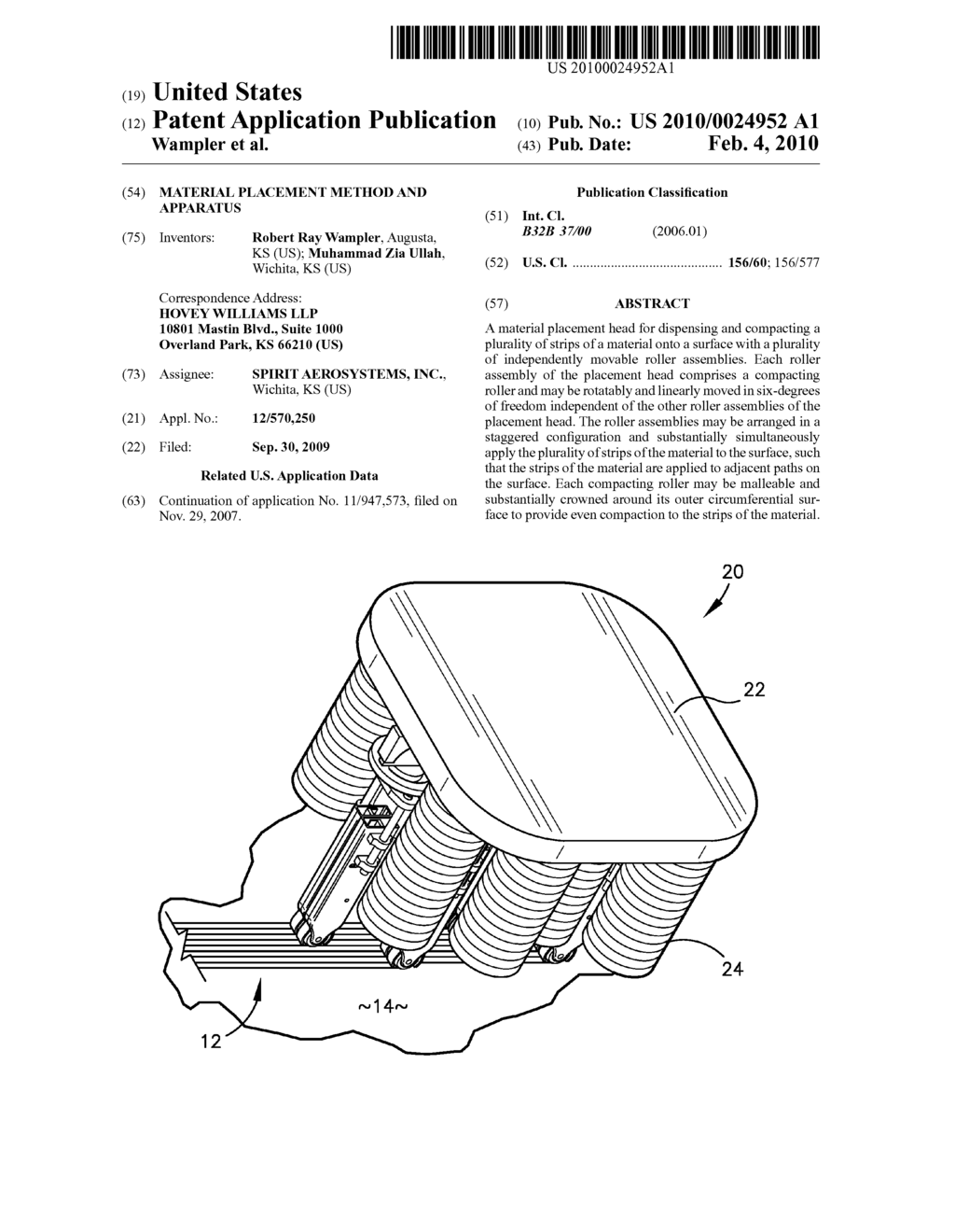 MATERIAL PLACEMENT METHOD AND APPARATUS - diagram, schematic, and image 01