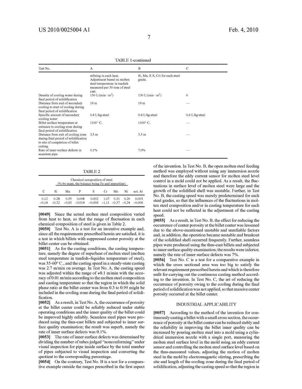 METHOD FOR CONTINUOUSLY CASTING BILLET WITH SMALL CROSS SECTION - diagram, schematic, and image 09