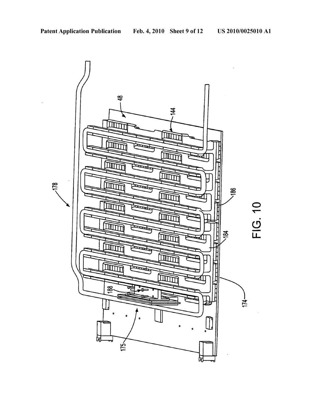 APPARATUS AND METHOD OF DIRECT WATER COOLING SEVERAL PARALLEL CIRCUIT CARDS EACH CONTAINING SEVERAL CHIP PACKAGES - diagram, schematic, and image 10