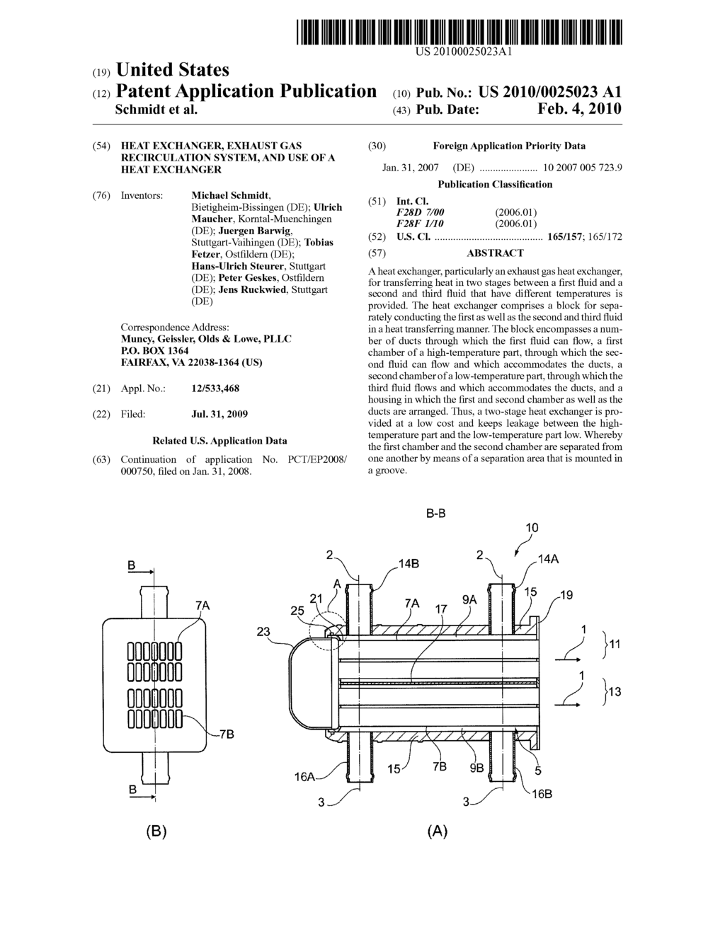 HEAT EXCHANGER, EXHAUST GAS RECIRCULATION SYSTEM, AND USE OF A HEAT EXCHANGER - diagram, schematic, and image 01