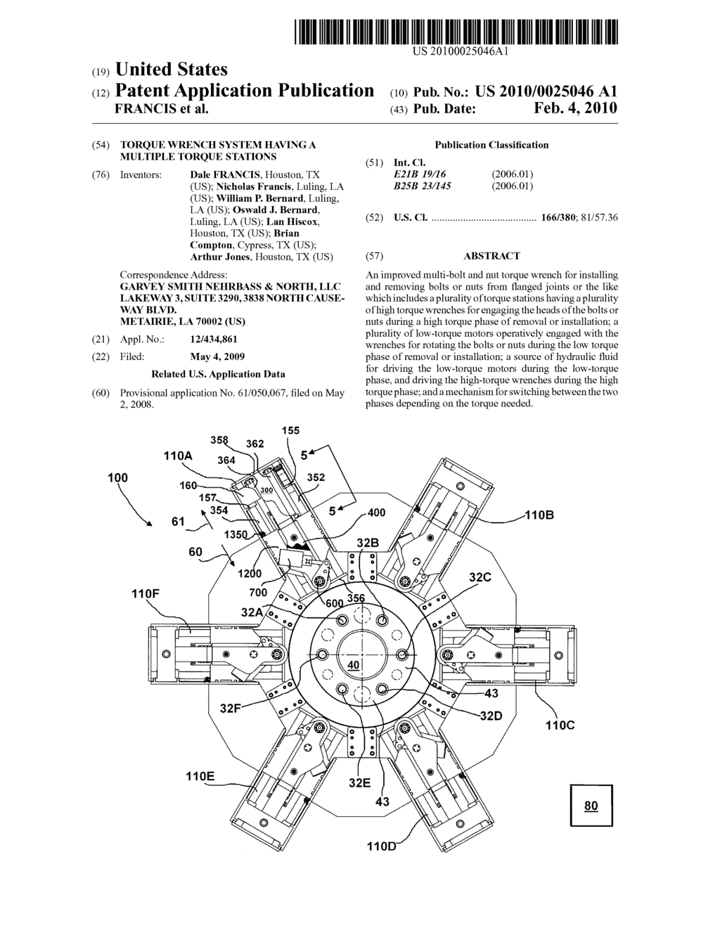  TORQUE WRENCH SYSTEM HAVING A MULTIPLE TORQUE STATIONS - diagram, schematic, and image 01