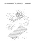 Chain bed conveyor for cylindrical modules diagram and image