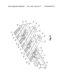 Lifting/holding slats for a slat conveyor diagram and image