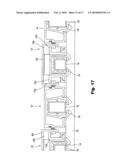 Lifting/holding slats for a slat conveyor diagram and image