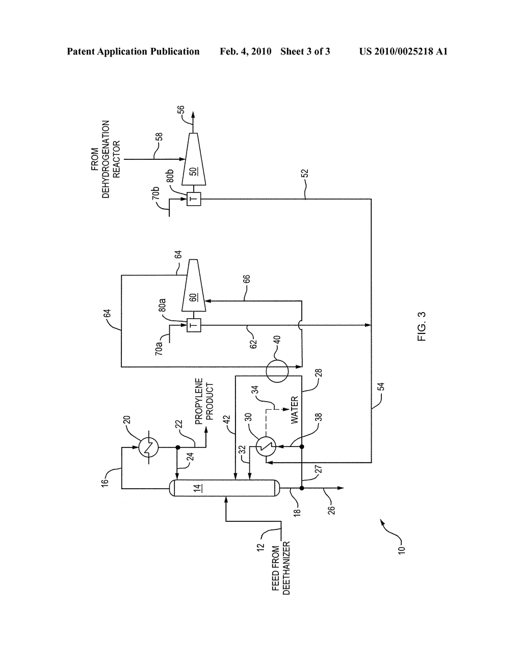 HIGH ENERGY REDUCTION IN A PROPANE DEHYDROGENATION UNIT BY UTILIZING A HIGH PRESSURE PRODUCT SPLITTER COLUMN - diagram, schematic, and image 04