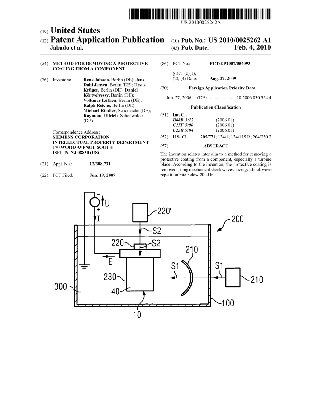 Method for removing a protective coating from a component - diagram, schematic, and image 01