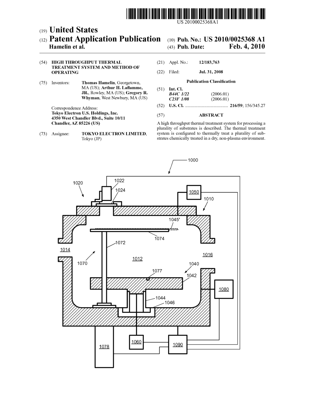 HIGH THROUGHPUT THERMAL TREATMENT SYSTEM AND METHOD OF OPERATING - diagram, schematic, and image 01